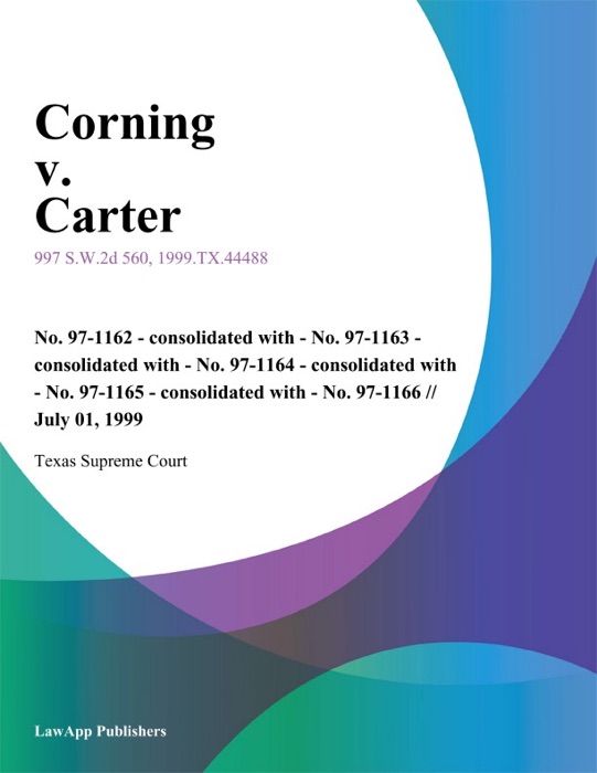Corning v. Carter
