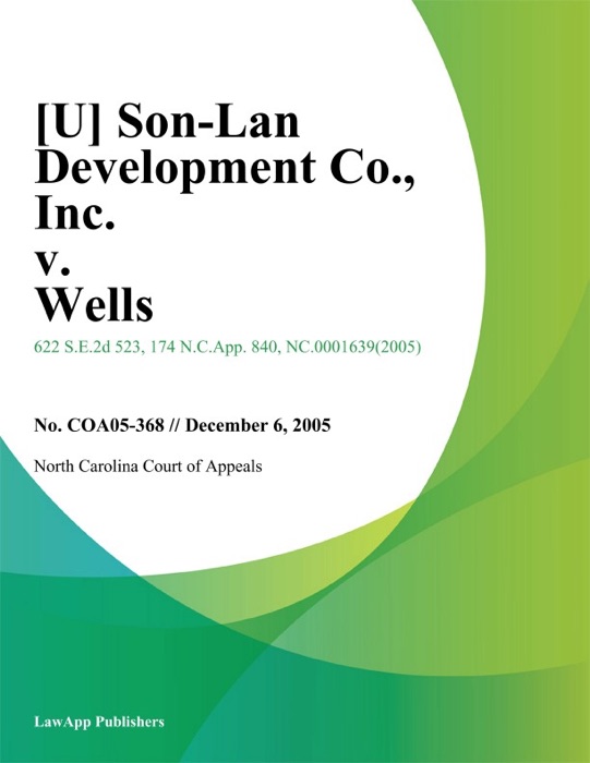 Son-Lan Development Co., Inc. v. Wells