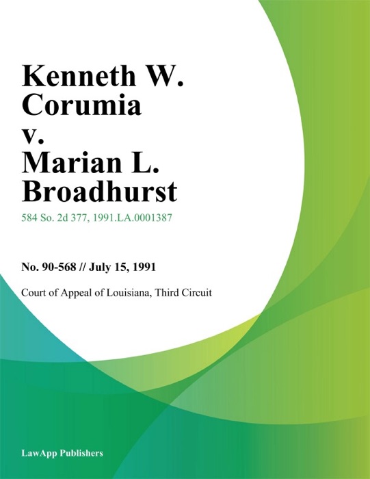 Kenneth W. Corumia v. Marian L. Broadhurst
