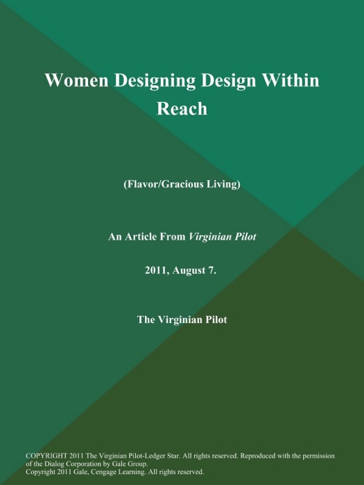 Women Designing Design Within Reach (Flavor/Gracious Living)