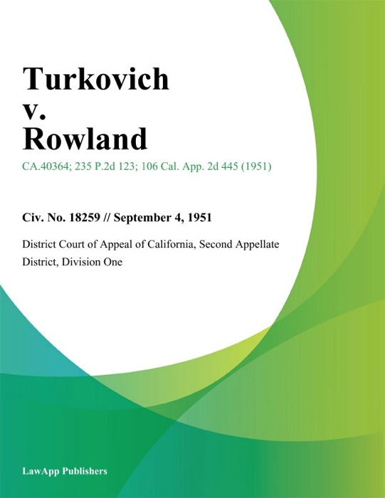 Turkovich v. Rowland