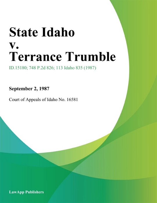 State Idaho v. Terrance Trumble