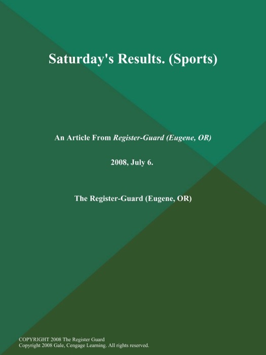 Saturday's Results (Sports)