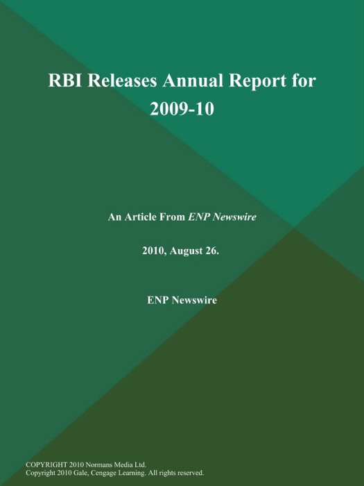 RBI Releases Annual Report for 2009-10