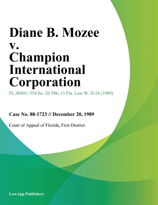 Diane B. Mozee v. Champion International Corporation