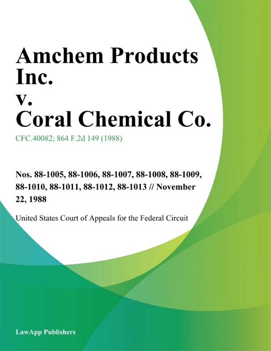 Amchem Products Inc. v. Coral Chemical Co.