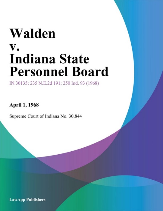 Walden v. Indiana State Personnel Board