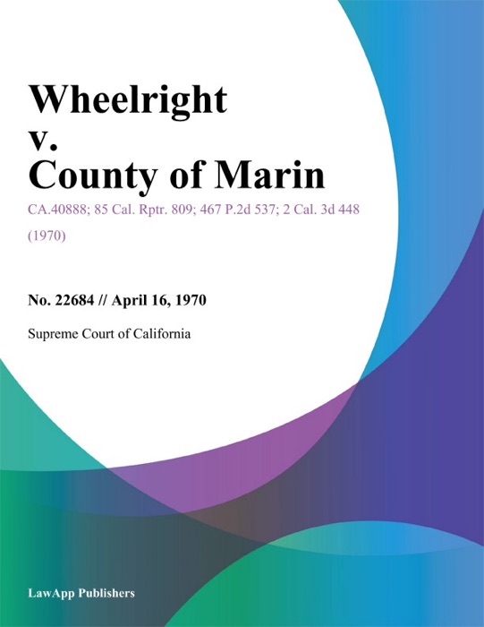 Wheelright V. County Of Marin