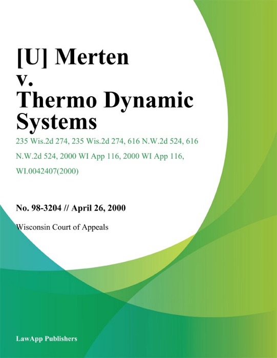 Merten v. Thermo Dynamic Systems