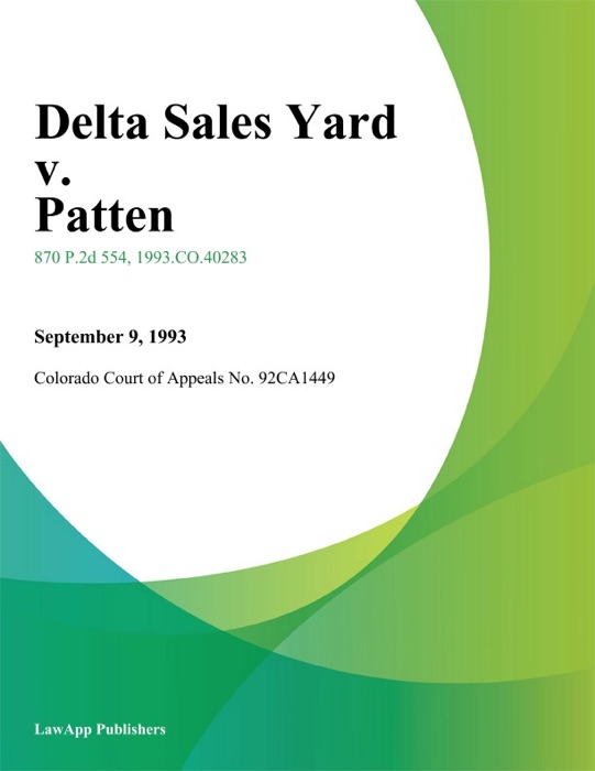 Delta Sales Yard v. Patten