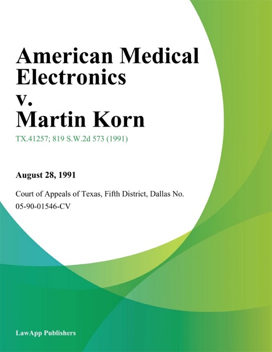 American Medical Electronics v. Martin Korn