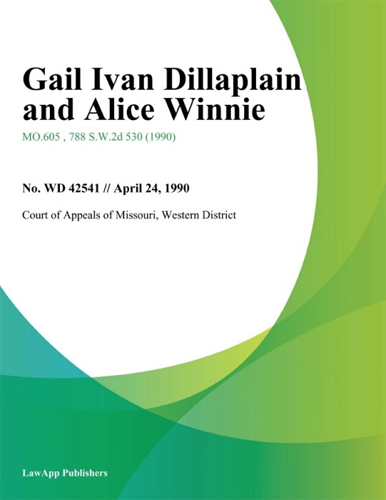 Gail Ivan Dillaplain and Alice Winnie