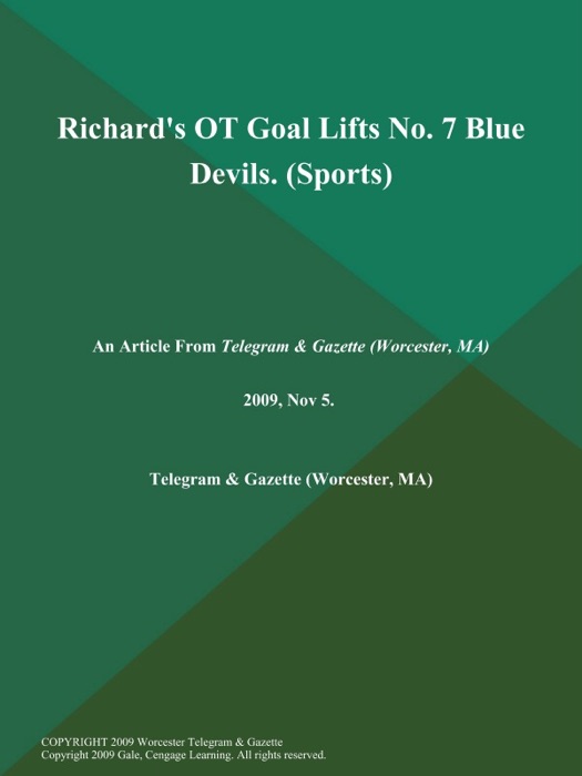 Richard's OT Goal Lifts No. 7 Blue Devils (Sports)