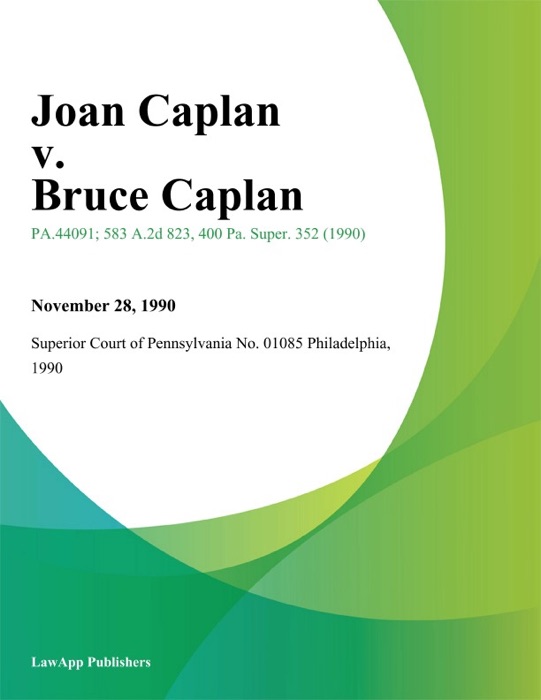 Joan Caplan v. Bruce Caplan