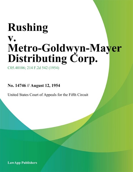 Rushing v. Metro-Goldwyn-Mayer Distributing Corp.