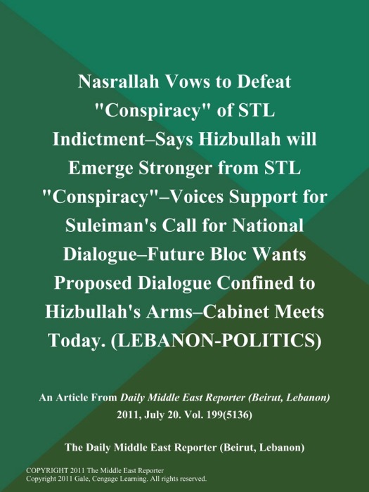 Nasrallah Vows to Defeat 