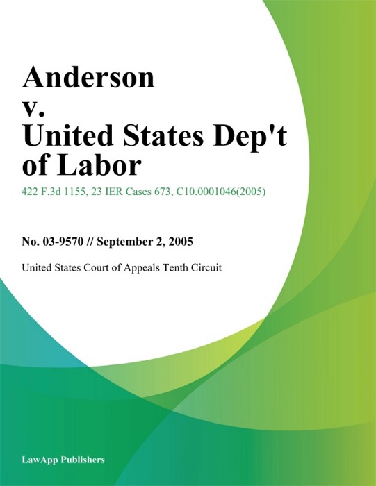 Anderson v. United States Dept of Labor