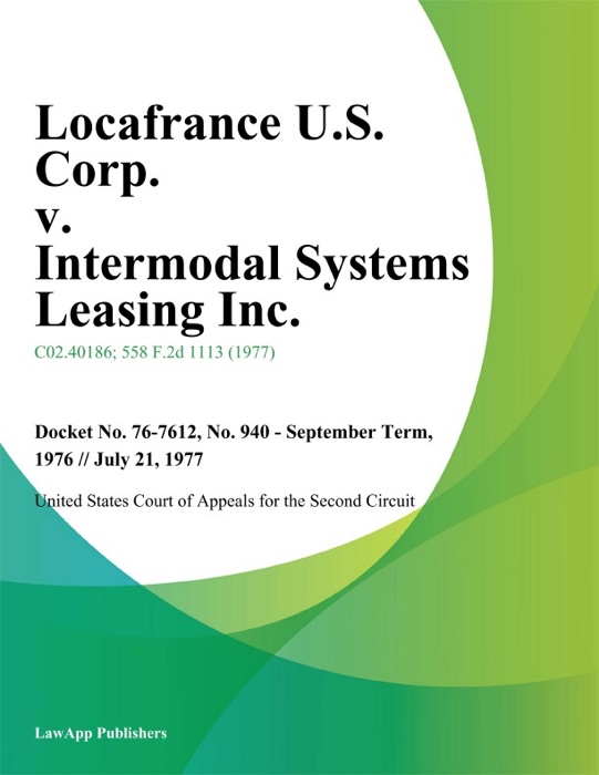 Locafrance U.S. Corp. v. Intermodal Systems Leasing Inc.