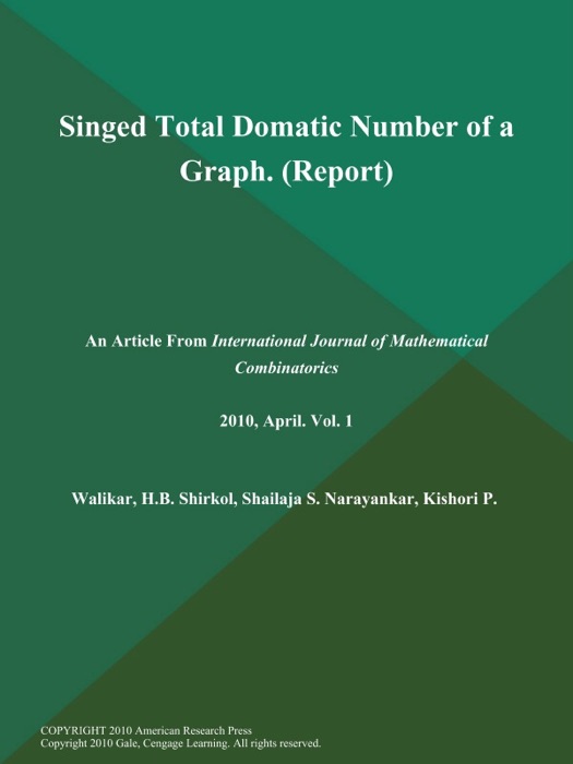 Singed Total Domatic Number of a Graph (Report)