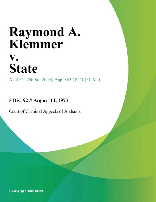 Raymond A. Klemmer v. State