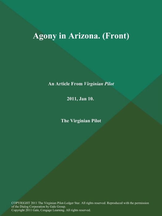 Agony in Arizona (Front)