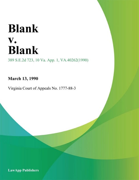 Blank V. Blank