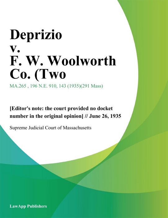 Deprizio v. F. W. Woolworth Co. (Two