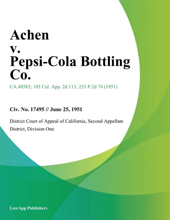 Achen v. Pepsi-Cola Bottling Co.