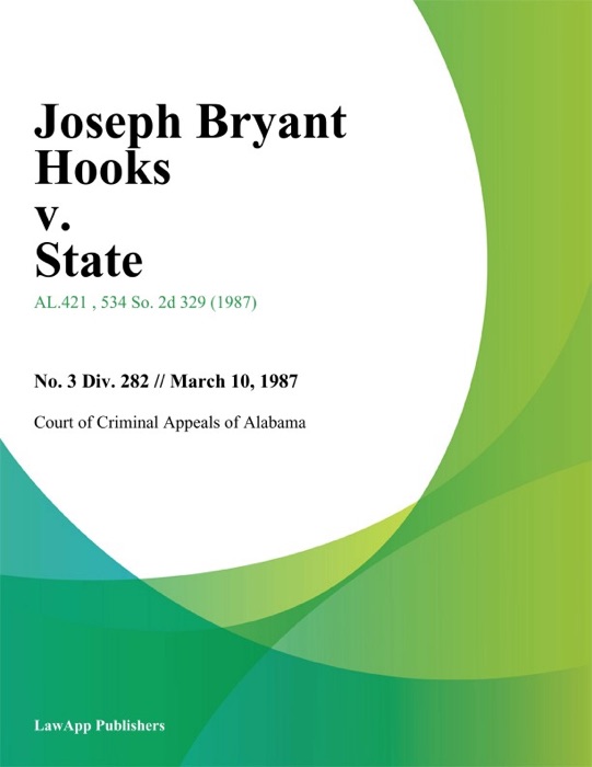 Joseph Bryant Hooks v. State