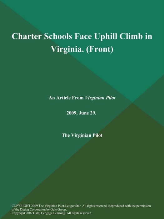 Charter Schools Face Uphill Climb in Virginia (Front)