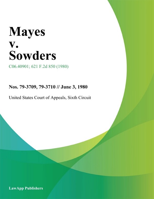 Mayes V. Sowders