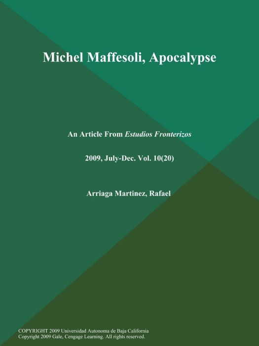 Michel Maffesoli, Apocalypse