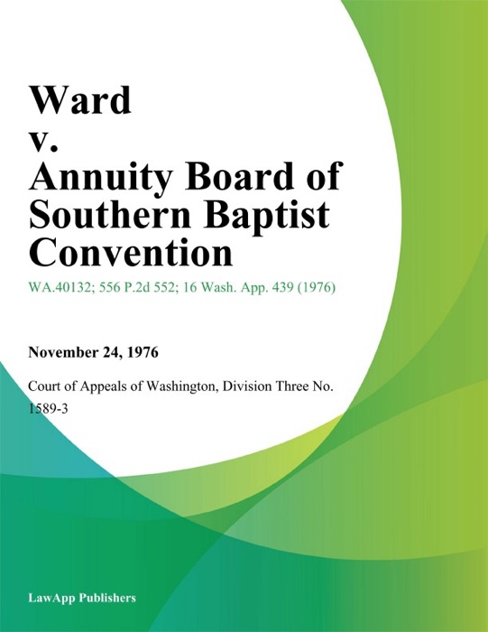 Ward V. Annuity Board Of Southern Baptist Convention