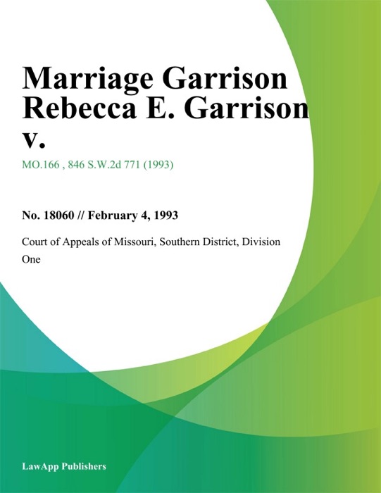 Marriage Garrison Rebecca E. Garrison v.