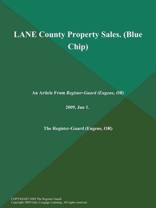 LANE County Property Sales (Blue Chip)