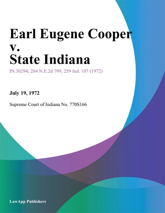 Earl Eugene Cooper v. State Indiana