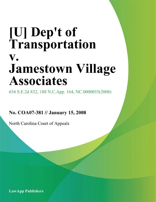 Dept of Transportation v. Jamestown Village Associates