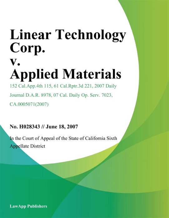 Linear Technology Corp. v. Applied Materials