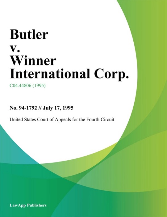 Butler V. Winner International Corp.