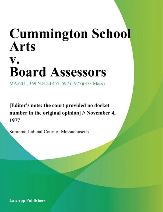 Cummington School Arts v. Board Assessors