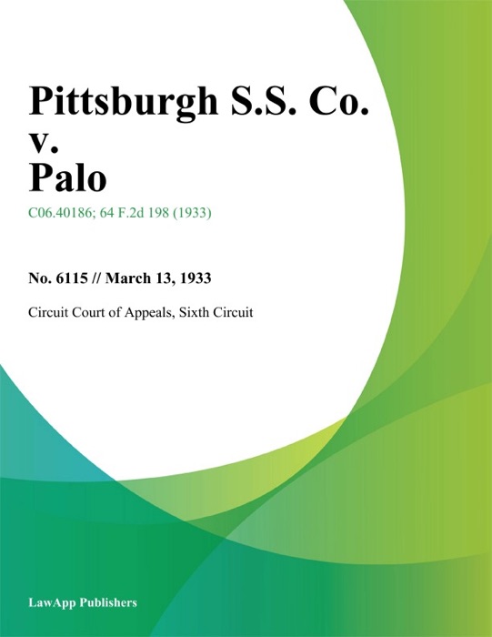 Pittsburgh S.S. Co. V. Palo