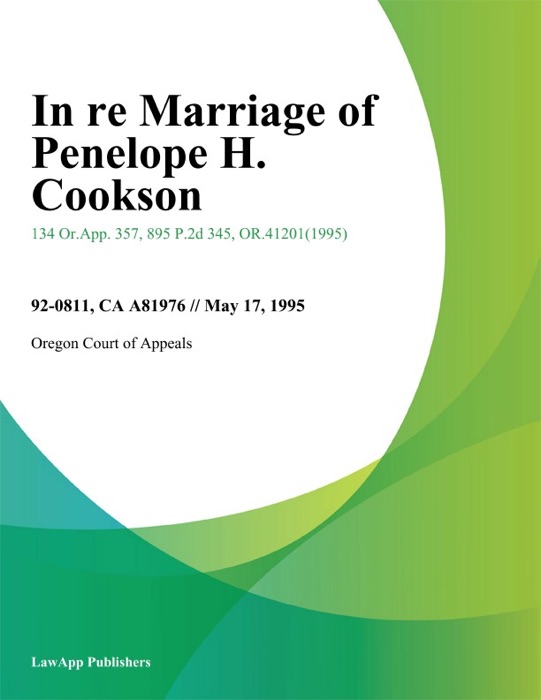 In Re Marriage of Penelope H. Cookson