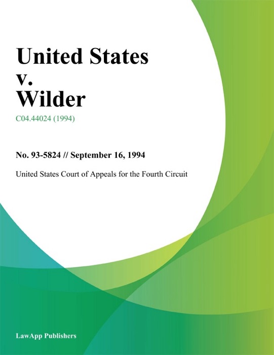 United States v. Wilder