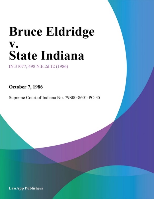 Bruce Eldridge v. State Indiana