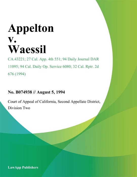 Appelton V. Waessil