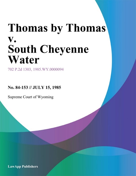 Thomas By Thomas v. South Cheyenne Water