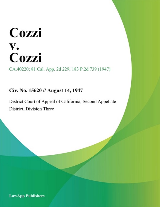 Cozzi v. Cozzi