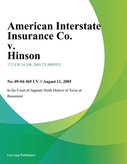 American Interstate Insurance Co. v. Hinson