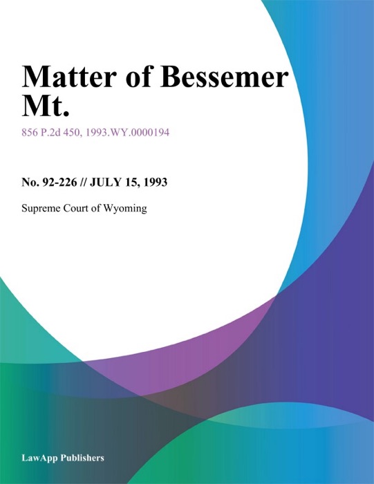 Matter of Bessemer Mt.