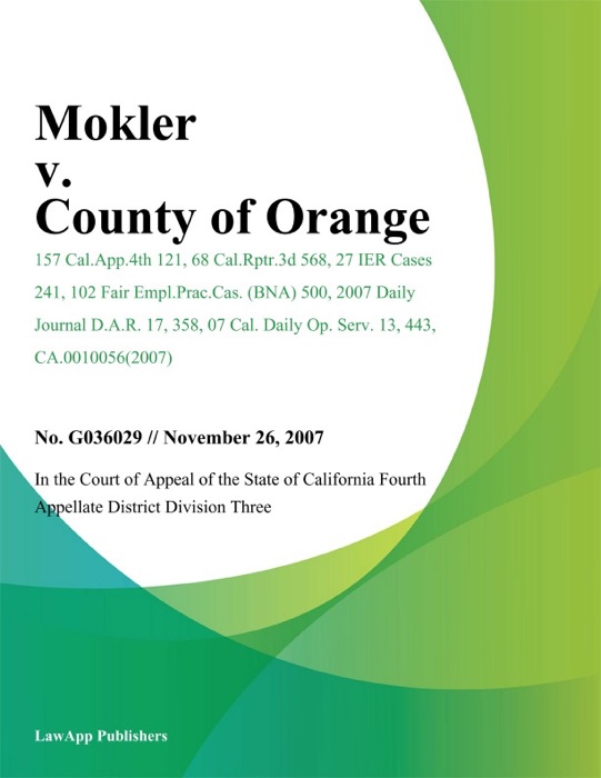 Mokler v. County of Orange